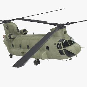 3D model US Army Transport Helicopter CH-47 Chinook